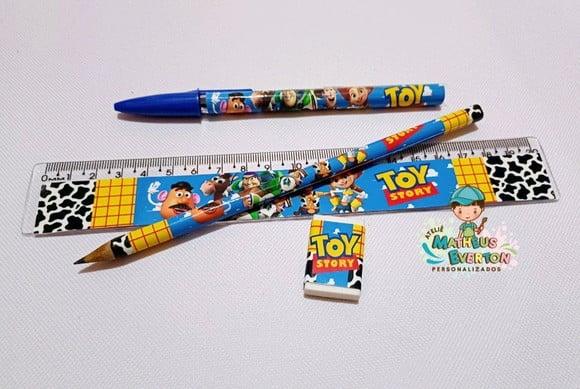 45 Kits Lápis, Caneta,regua e Borracha Toy Story