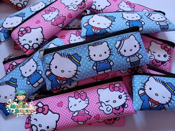 50 Estojos Slim Personalizado Hello Kitty Tam: 19x7cm