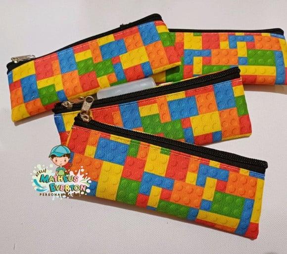 50 Estojos Slim Personalizado Lego Tamanho 19x7