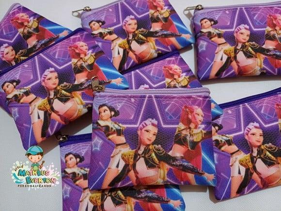 50 Porta Moedas Guerreiras do K-pop Tamanho: 10x12cm