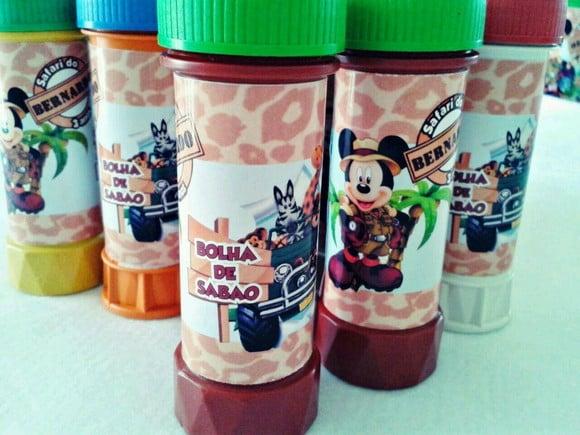 Bolha de Sabão Mickey Safari-Fazemos qualquer tema