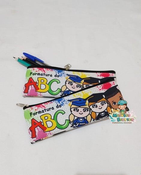 Estojo Slim Personalizado Abc Tamanho 19x7