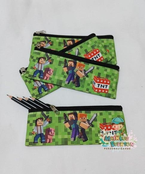 Estojo Slim Personalizado Minecraft Tam: 19x7