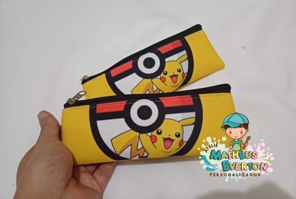 Estojo Slim Personalizado Pikachu (pokémon) Tamanho 19x7