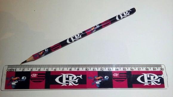 Kit Lápis e Régua Personalizado Futebol