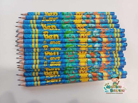 Lápis Personalizado Tema Pokémon
