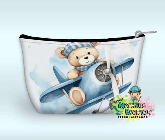 Necessaire Personalizada Ursinho Aviador