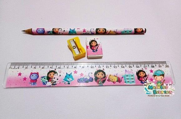 25 Kits Lápis, Borracha, Régua e Apontador a Casa Mágica da