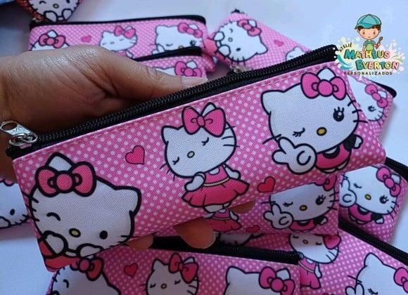30 Estojos Slim Personalizado Hello Kitty Tam: 19x7cm