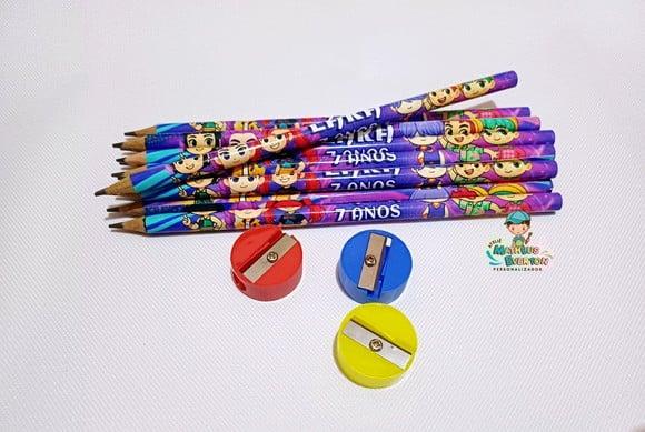 30 Kits Lápis e Apontador Personalizado Guerreiras de K-pop