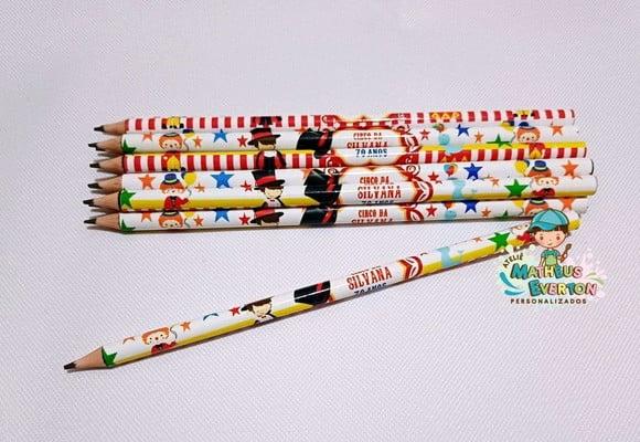 30 Lapis Personalizado Circo (fazemos Todos os Temas)