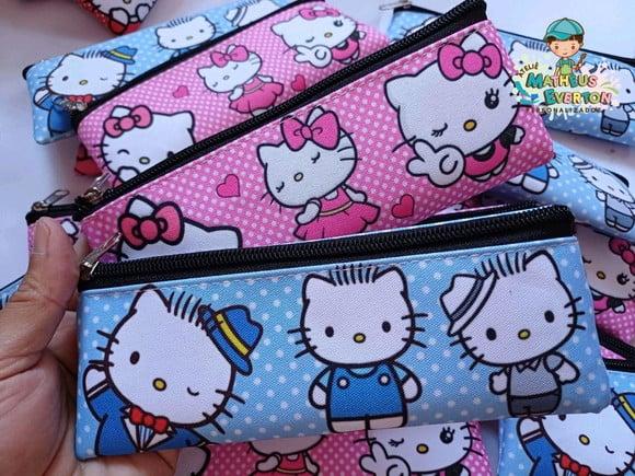 35 Estojos Slim Personalizado Hello Kitty Tam: 19x7cm