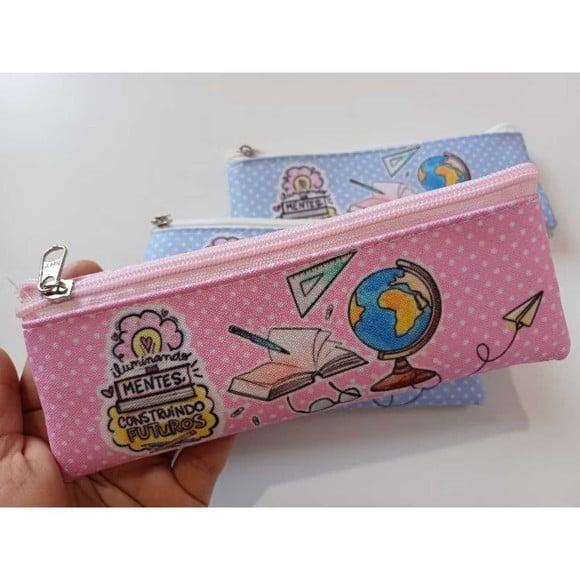 35 Estojos Slim Personalizado Professores Tamanho 19x7