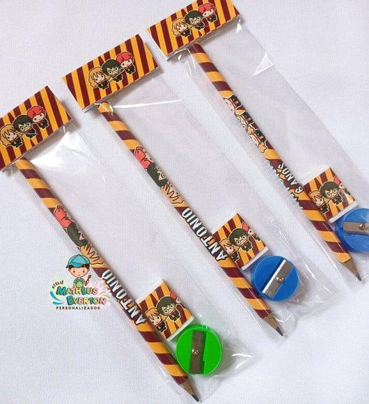 40 Kits Lápis, Borracha e Apontador Harry Potter