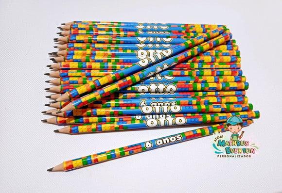 40 Lapis Personalizado Lego