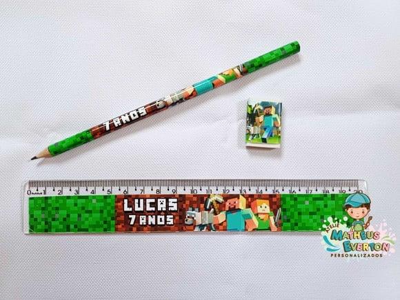 40 Lápis, 40 Réguas e 40 Borrachas Personalizado Trolls
