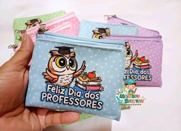 40 Porta Moedas Personalizado Dia dos Professores