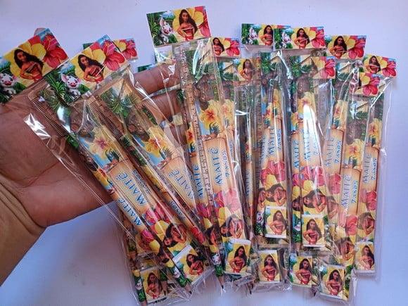 45 Kits Lápis, Régua e Borracha Moana