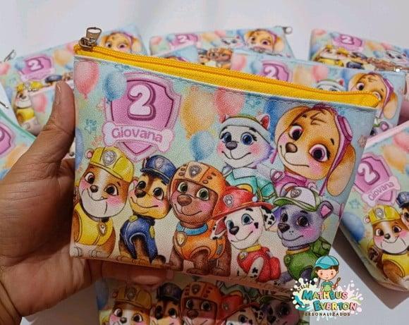 50 Necessaires Personalizada Patrulha Canina Aquarelada