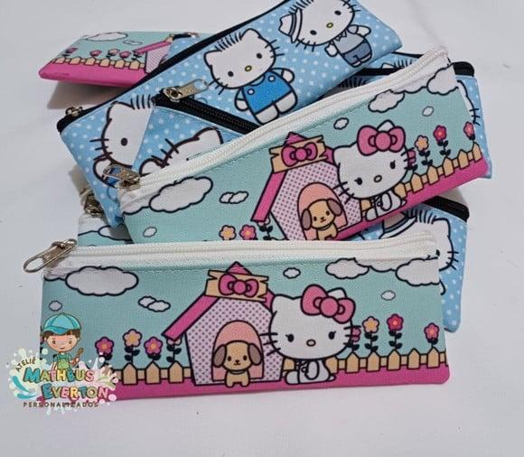 75 Estojos Slim Personalizad Keroppi e Hello Kitty Tam: 19x7