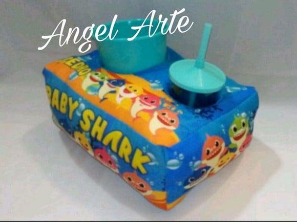 Almofada De Pipoca - Tema Baby Shark