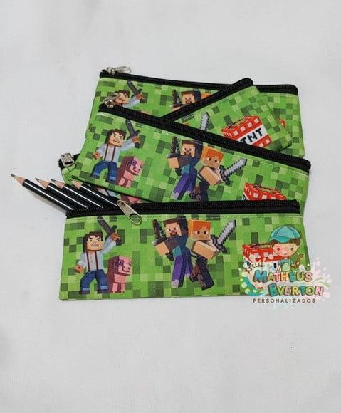 Estojo Slim Personalizado Minecraft Tam: 19x7