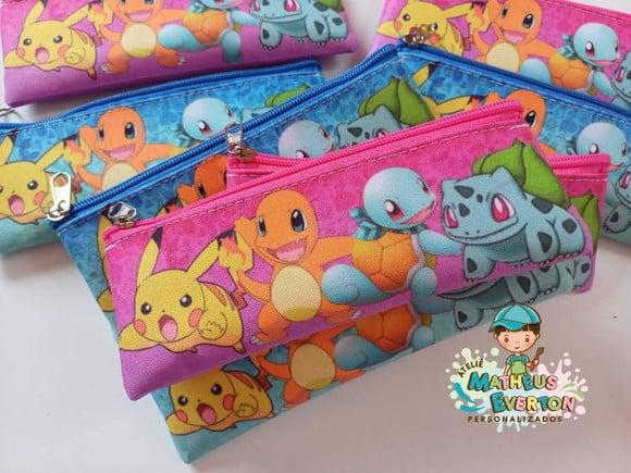 Estojo Slim Personalizado Pokémon Tamanho 19x7