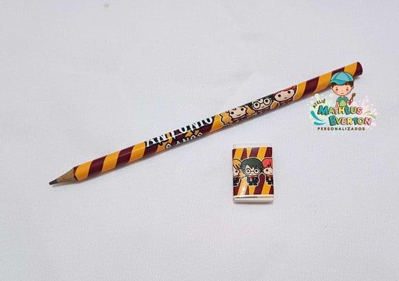 Lapis Borracha Personalizado Tema Harry Potter