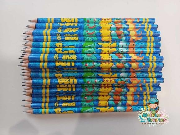 Lápis Personalizado Tema Pokémon