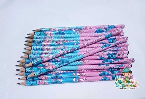 Lápis Personalizado Tema Stitch