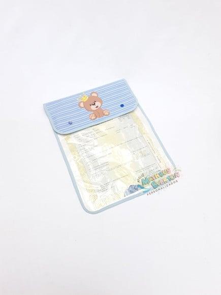 Porta Certidão de Nascimento (ursinho ou Ursinha)