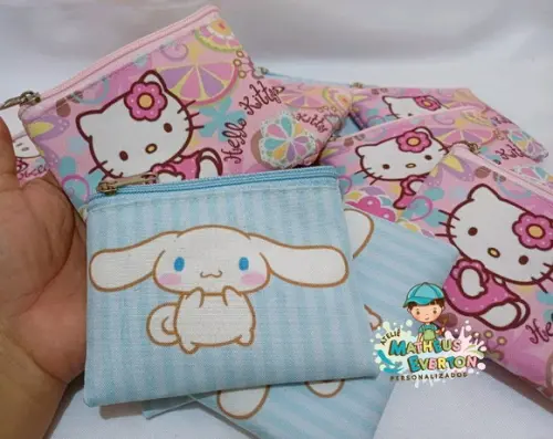 100 Porta Moedas Hello Kitty Tamanho: 10x12cm