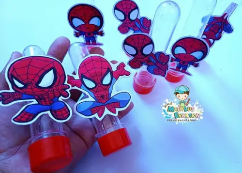 15 Tubetes Personalizados Homem Aranha (fzms Tds os Temas)