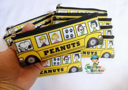 20 Estojos Slim Personalizado Snoopy Tamanho 19x7