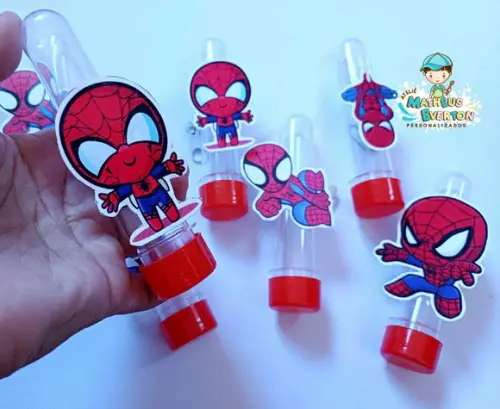 20 Tubetes Personalizados Homem Aranha (fzms Tds os Temas)