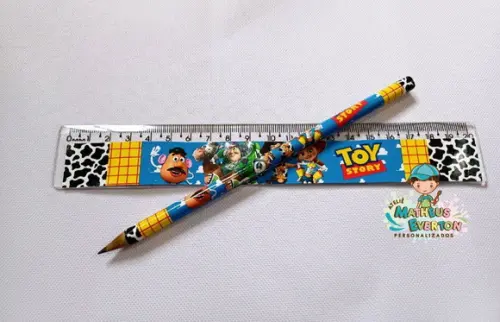 25 Kits Lápis e Régua Personalizado Toy Story