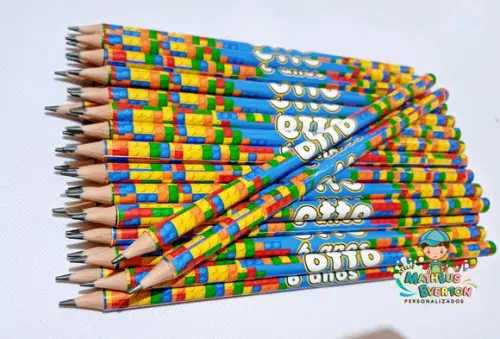 25 Lapis Personalizado Lego