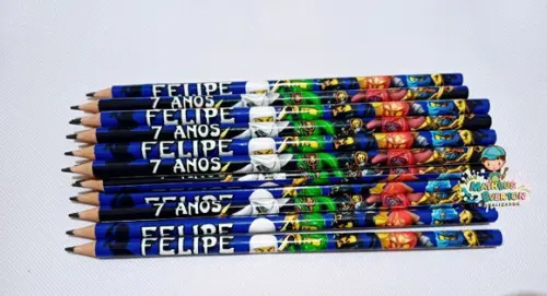 25 Lapis Personalizado Ninjago