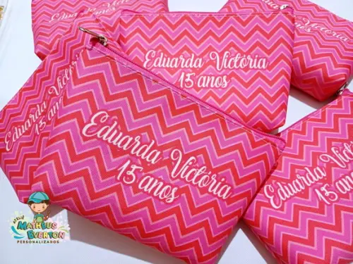 25 Necessaire Personalizada 15 Anos (fazemos Todos os Temas)