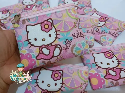 25 Porta Moedas Hello Kitty Tamanho: 10x12cm