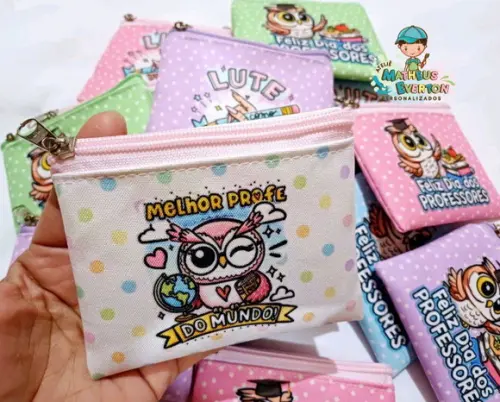 25 Porta Moedas Personalizado Dia dos Professores