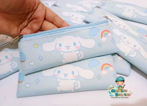 30 Estojos Slim Personalizado Cinnamoroll Tam: 19x7cm