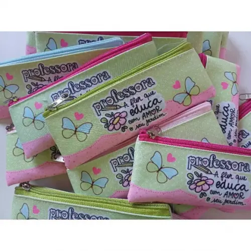 30 Estojos Slim Personalizado Professores Tamanho 19x7