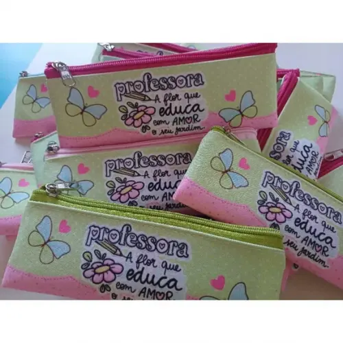 30 Estojos Slim Personalizado Professores Tamanho 19x7