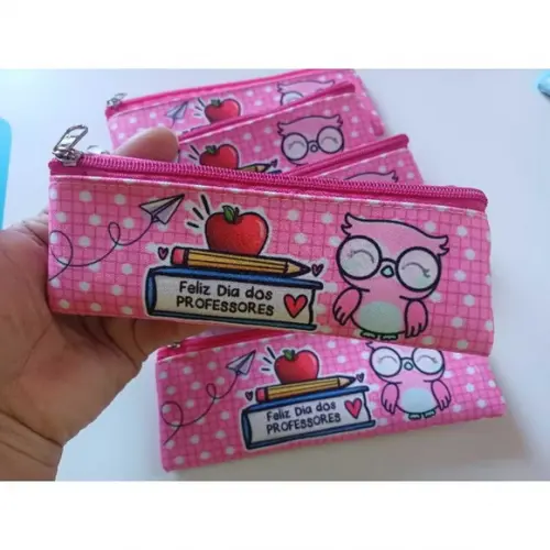 30 Estojos Slim Personalizado Professores Tamanho 19x7