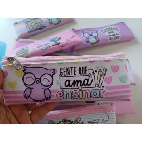 30 Estojos Slim Personalizado Professores Tamanho 19x7