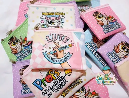 30 Porta Moedas Personalizado Dia dos Professores