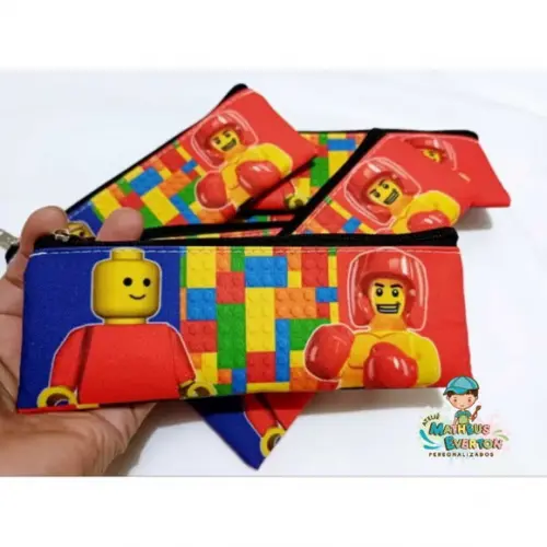 35 Estojos Slim Personalizado Lego Tamanho 19x7