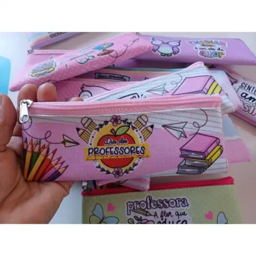 35 Estojos Slim Personalizado Professores Tamanho 19x7