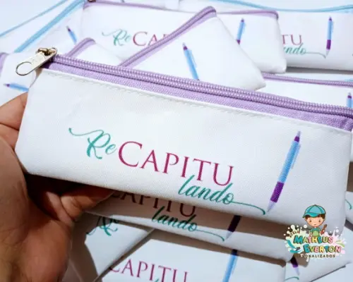 35 Estojos Slim Tam:19x7cm, Personalizamos com Sua Logo